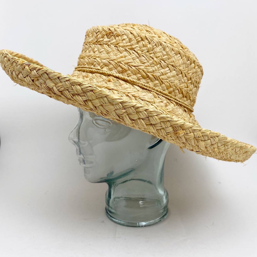 Helen Kaminski Woven Raffia Wide Brim Sun Hat Women OS Natural Tan